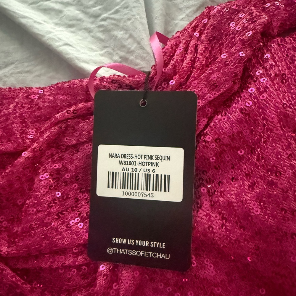That’s so fetch Hot Pink Sequin Dress - Picture 3 of 3